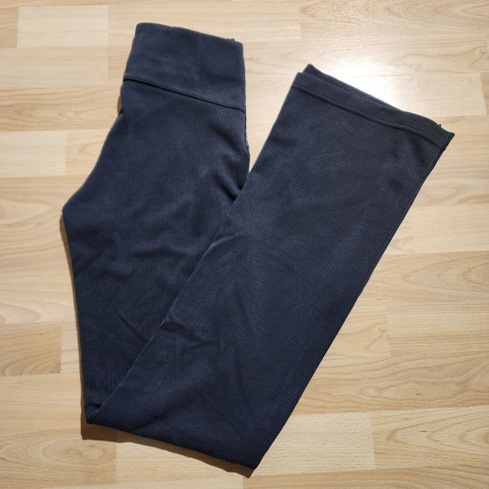 lululemon athletica Black Ribbed Boot-Cut Pants